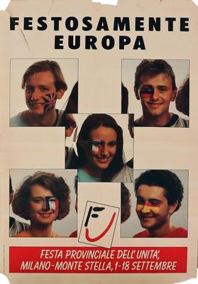 Festosamente Europa : festa provinciale dell'Unità, Milano, Monte Stella, 1-18 settembre